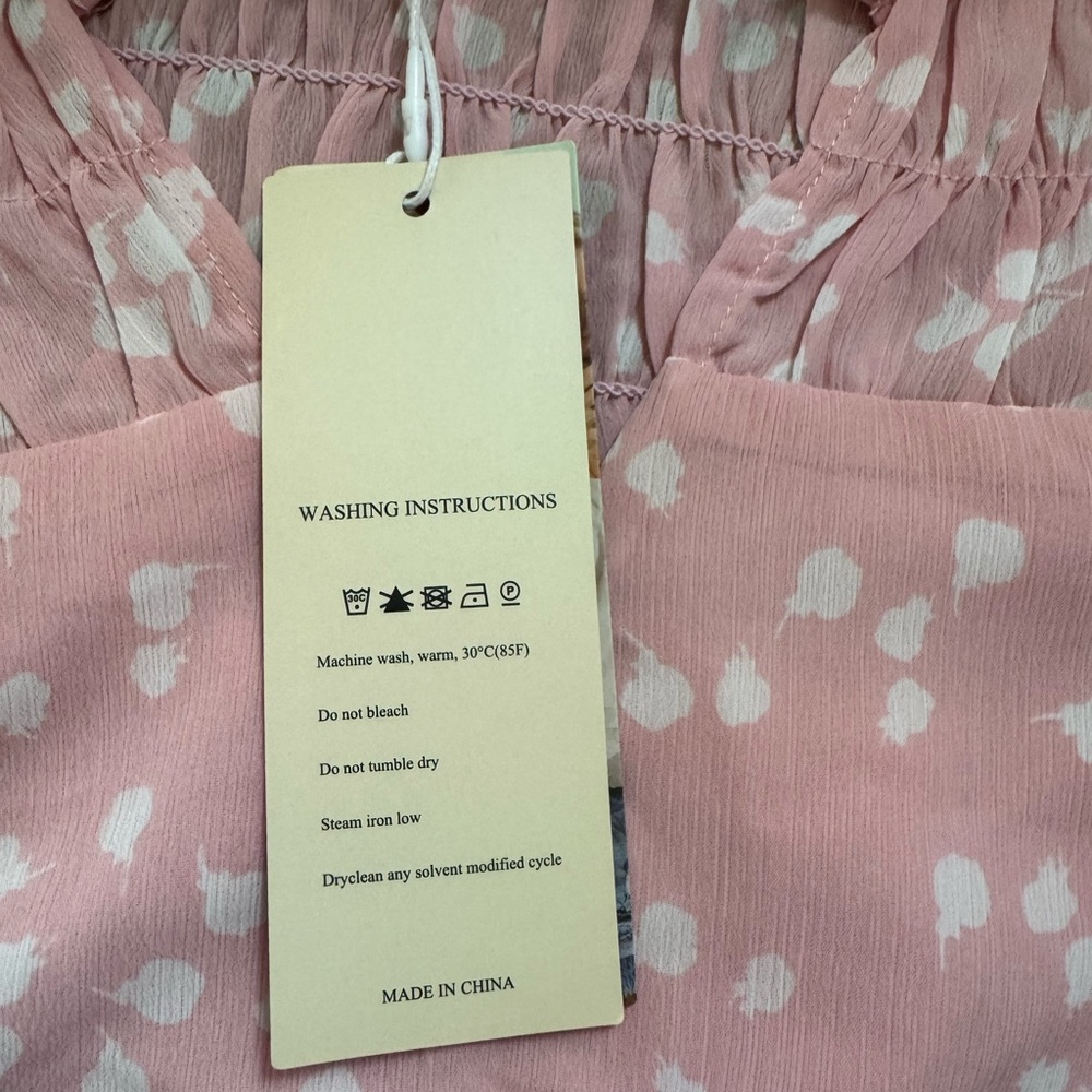 Dokotoo Alicia Floral Print Smocked Long Sleeve Chiffon Blouse Size XL NWT - Picture 7 of 11